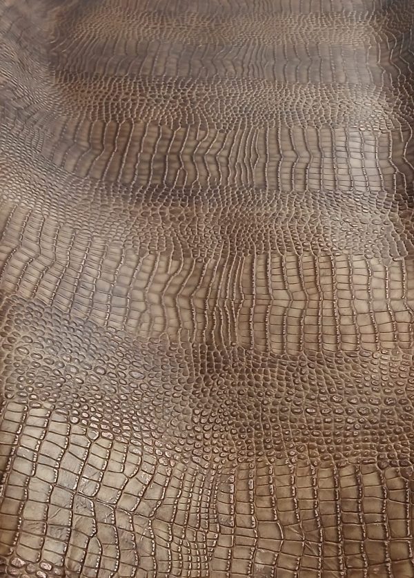 Custom Bronze Italian Croc Embossed - Quarter