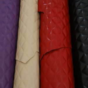 CUSTOM DIAMOND STITCH EMBOSSED LEATHER QUARTER