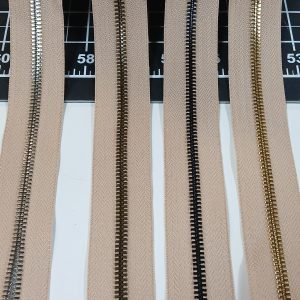 Yeltex Ultra Smooth #5 METAL ZIPPER SAHARA TAN TWO WAY TAPE
