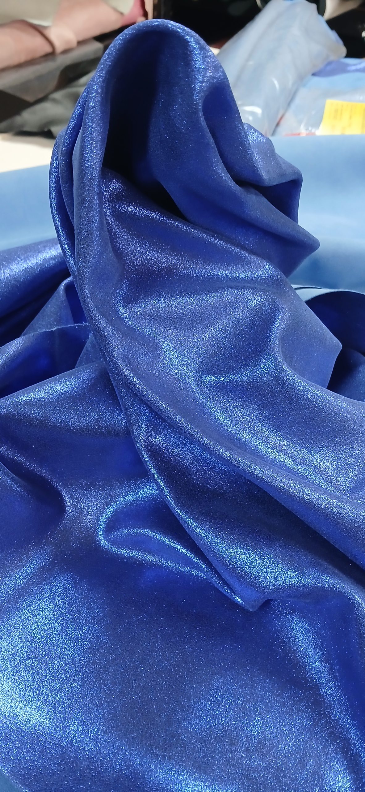 ITALIAN GALAXY ELECTRIC BLUE GLITTER DOUBLE BUTTS