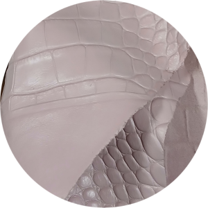 BALENCIAGA POWDER PINK 2 OZ ITALIAN CROC SIDE