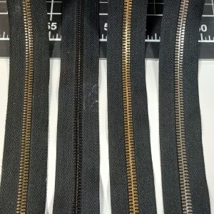 BLACK #5 METAL ZIPPER 2 WAY TAPE 5 METER SPOOL