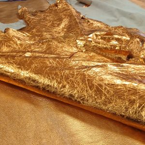 ITALIAN CALF METALLIC PUMPKIN  1 OZ 6-8FT