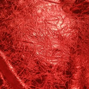 ITALIAN RED METALLIC FOIL CALF 1 OZ 5-6ft