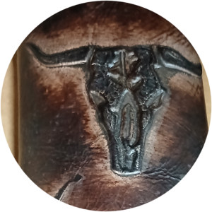 Espresso Gold Cowskull Embossed