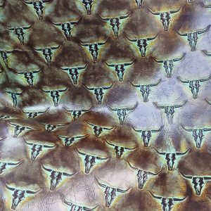 TURQUOISE MUSTARD MINI COWSKULL QUARTER 2/3 OZ